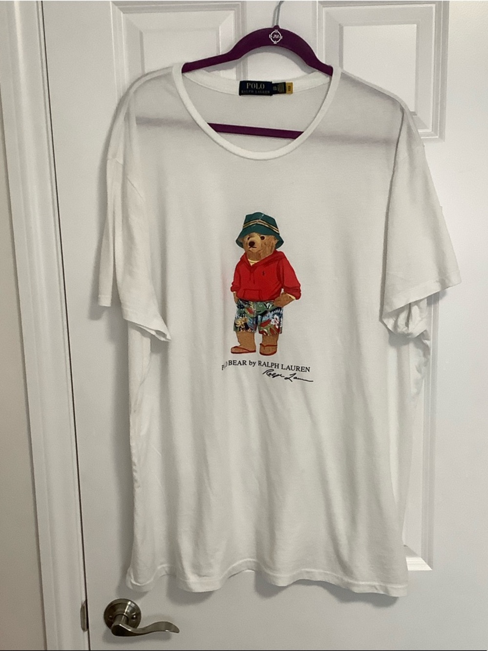 Ralph Lauren White Polo Bear Graphic Tee